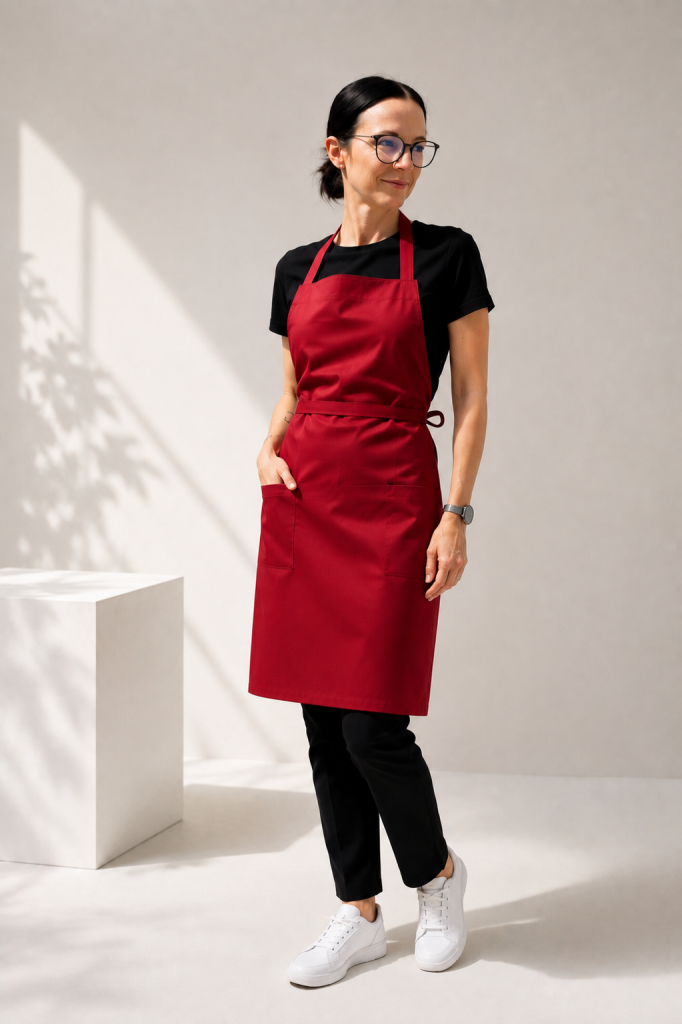 Fartuch zapaska gastronomiczna czerwona